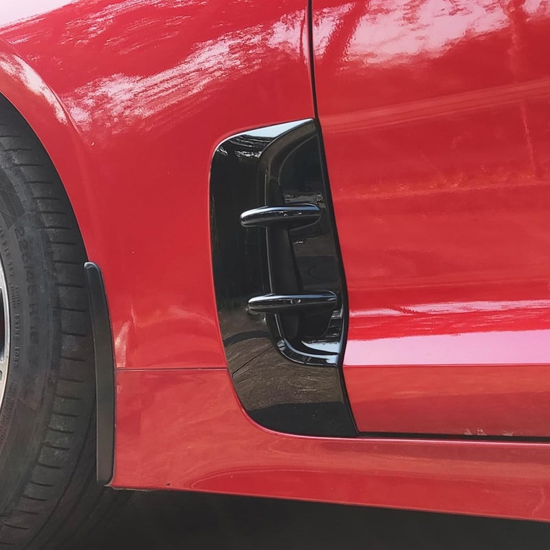 JUIVEEL Side Fender Vent Cover Car Front Side Fender Air Vent Outlet Cover Compatible with Kia Stinger Accessories (Glossy Black Style Vent Cover) - Image 4